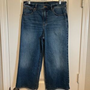 J. Crew Dark Blue Wide Leg Jeans